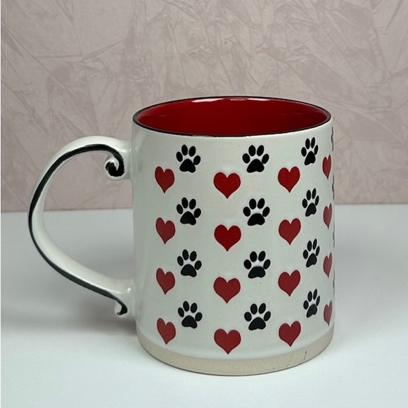 Spectrum Designz Other - Spectrum Designz Dog Mom Heart and Paw Print Mug - Red and Black